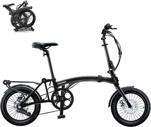 ALPS Folding Electric Bike for Adults-Li-Ion 6.8Ah/350Wh Battery -16" Tire Foldable Electric Bike with Dual Disc Break and Sturmey Archer Electric