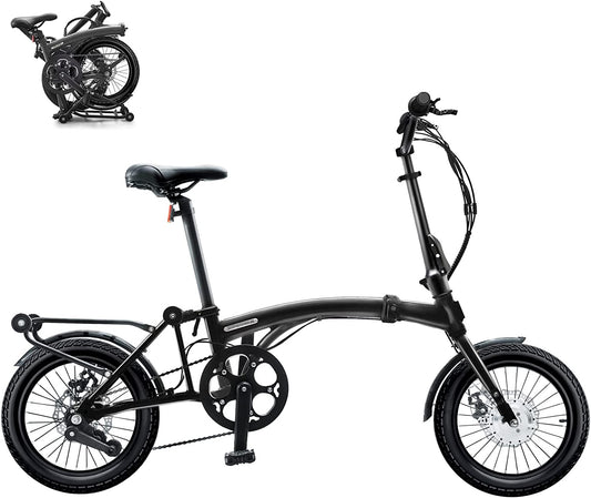 ALPS Folding Electric Bike for Adults-Li-Ion 6.8Ah/350Wh Battery -16" Tire Foldable Electric Bike with Dual Disc Break and Sturmey Archer Electric