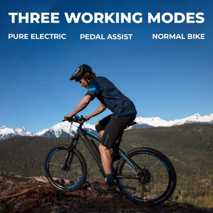 Moscow plus Electric Mountain Bike E Bike for Adults, 750W Powerful Hub Motor, 48V768Wh Large Removable Battery, USB Port, Hydraulic Disc Brake, 24