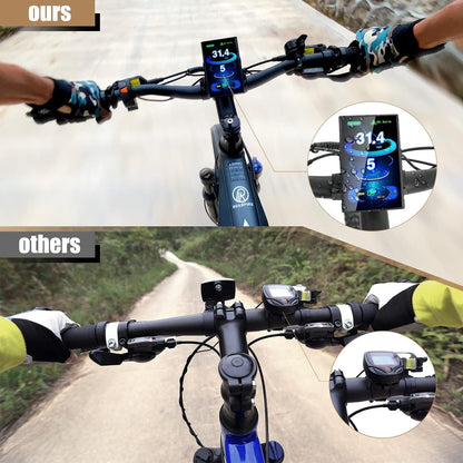 Electric Bikes for Adults, 500W Mid-Drive Motor with 32 MPH up to 50 Miles, 48V/15Ah Samsung Battery E Bikes with 4.0 LED Display, 27.5'' X 2.8'' Tire