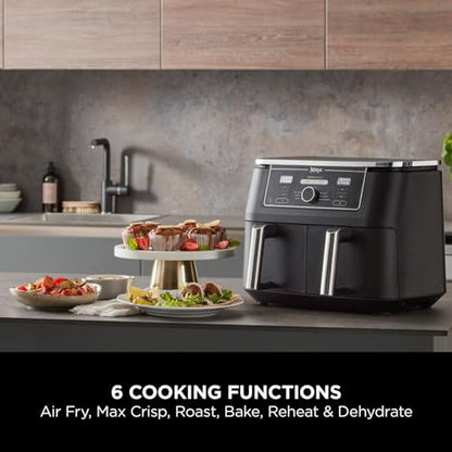 Ninja Foodi MAX Dual Zone Digital Air Fryer Black AF400UK