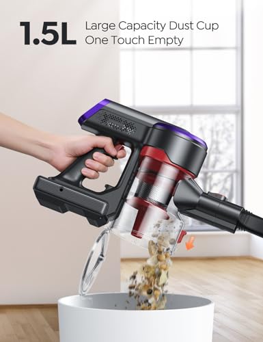 BuTure Cordless Vacuum Cleaner, 38 Kpa Powerful Stick Vacuum