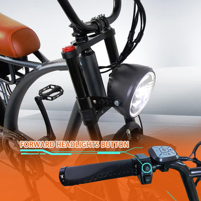 US Spot Smlro E5 plus Electric Retro Cargo Bike 2000W Dual Motor Motorcycle Ebike 48V 18Ah Ebike 20" Fat Tire 7 Speed E Bike MTB Mountain City Road