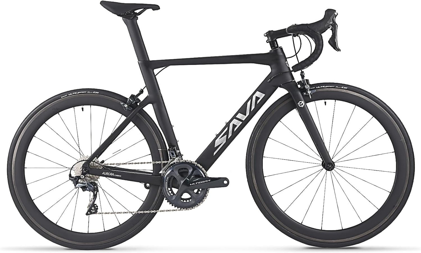 Phantom 2.0 Carbon Fiber Road Bike 700C Carbon Frame Racing Bicycle with Ultegra 8000 22 Speed Group Set, 25C Tire and Fizik Saddle