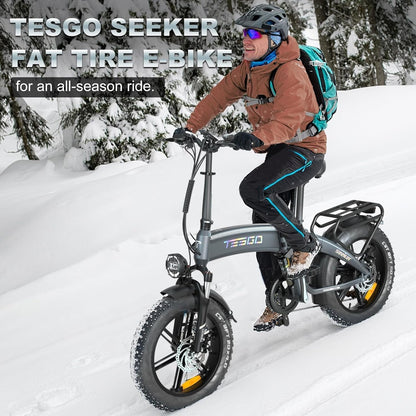 1000W Folding Electric Bicycle, 20 * 4.0" E-Bike Bicycle with 48V 17.4Ah/16.8Ah LG Battery, Unique Frame, All-Terrain Fat Tire Dual Suspension