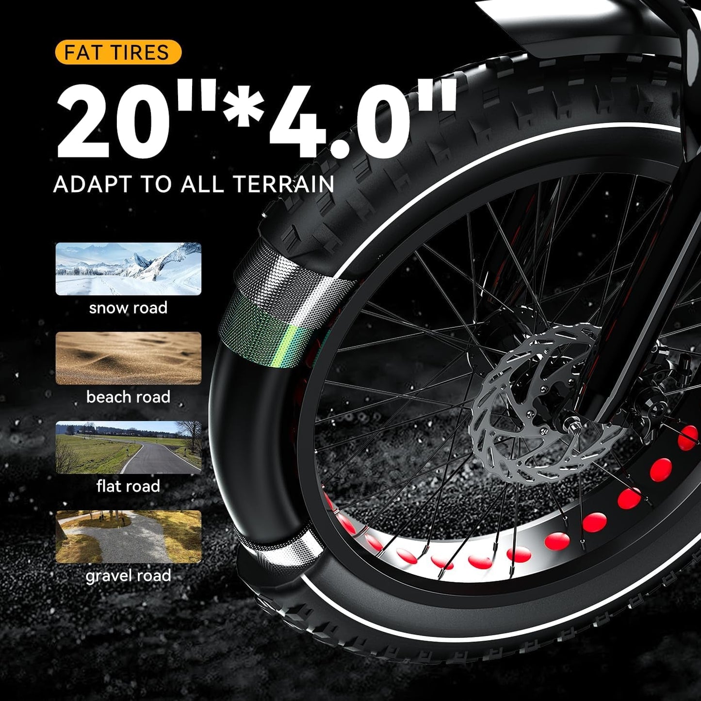 S4 Electric Bike,1000W Motor(Peak Out 1500W) with 48V 25Ah Battery,70+ Miles Long Range, 30Mph Fat Tires Ebike, All-Terrain, Ideal for Commuting,