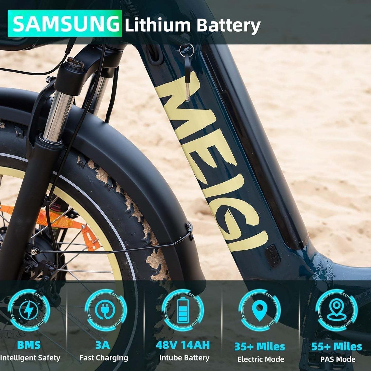 20" Fat Tire Electric Trikes, 750W Bafang Motor 48V 14Ah Samsung Removable Battery, 7 Speed with Differential, 3 Wheel Electric Bikes for Seniors
