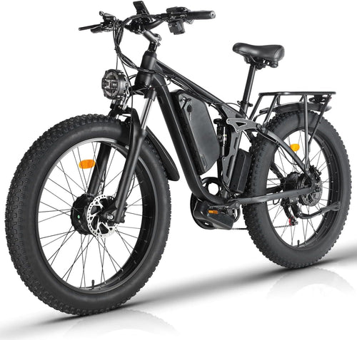 Smlro V3 plus Electric Bicycle 2000W Dual Motor Ebike 48V 22.4Ah Mountain Snow E Bike 35MPH Electric Bicycle 26" Fat Tire 7 Speed MTB for Trail Riding