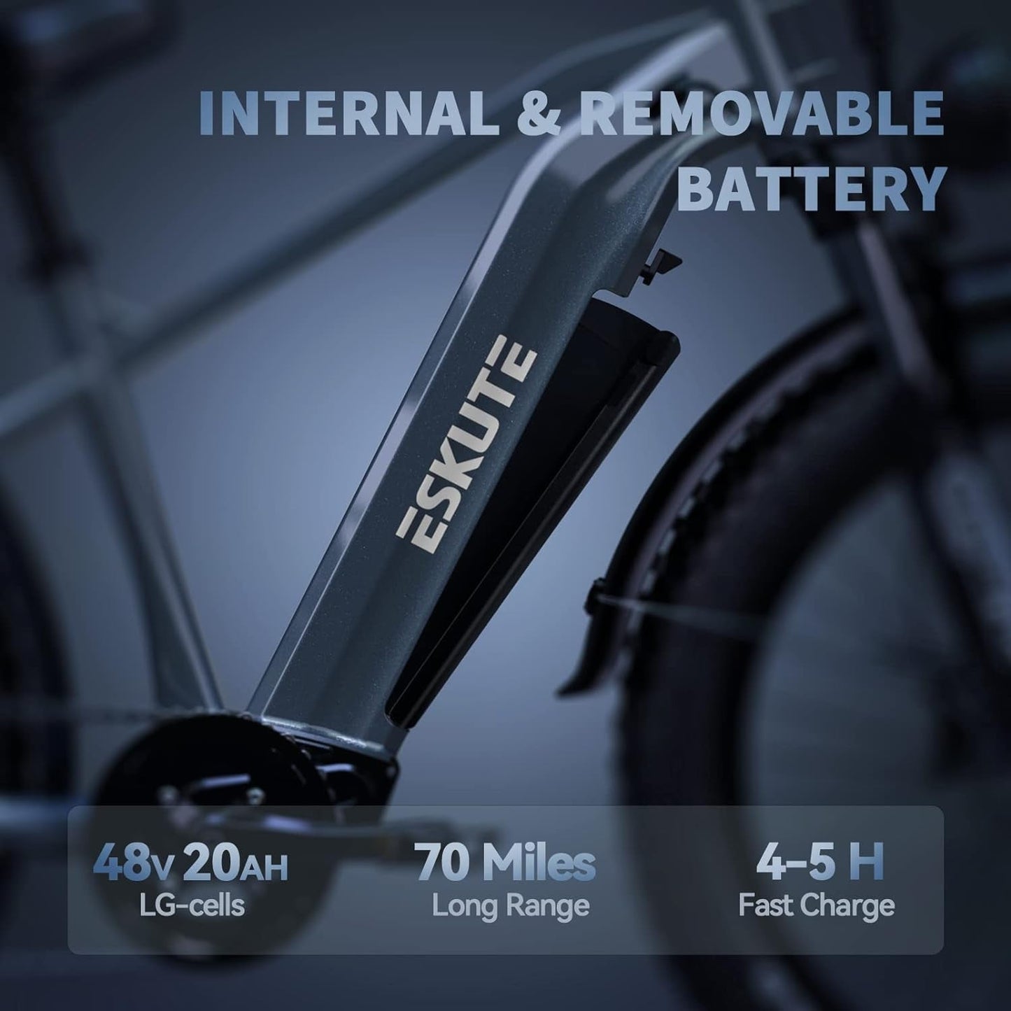 Spark X Electric Bike Fat Tires 26" X 4.0, Dirt Ebike 750W Hub Motor, 48V 20Ah Removable Internal Battery, up to 70 Miles, Max Speed 28 Mph, Electric