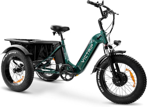 Three Wheel E-Bike for Adults 100+ Miles Long Range 750W 48V 31.5Ah Removable Dual Battery 3 Wheel Electric Bicycle with Large Basket for Seniors 20"