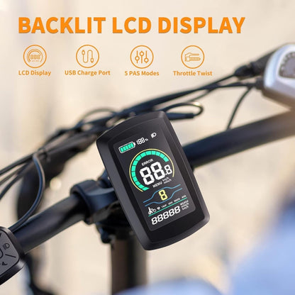 EB7 2.0 Electric Bike for Adults, 850W Peak Motor 28MPH Max Speed Folding Ebike, 48V 10AH Removable Battery, 20" Fat Tire with Dual Suapension,