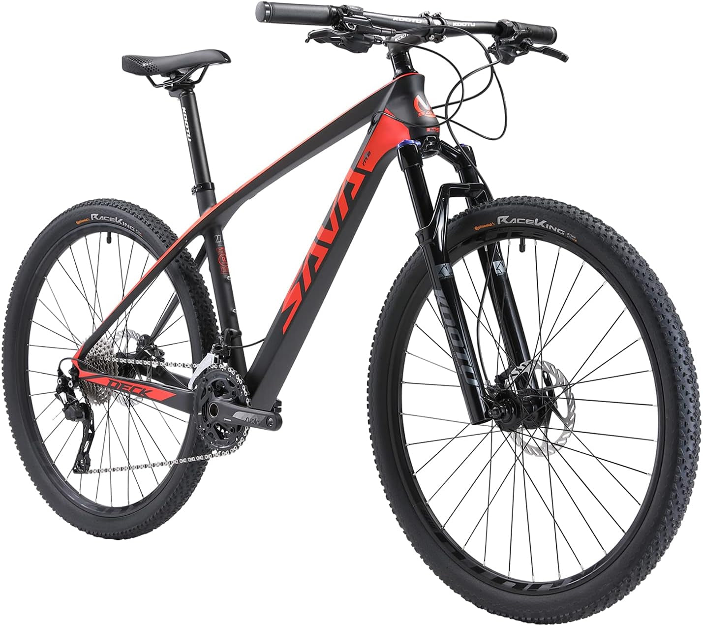 Carbon Fiber Mountain Bike, Deck 6.1 Carbon Frame 27.5/29 Inch Wheels Mountain Bicycle, 12 Speeds Hydraulic Disc Brake MTB Bicycle with Shimano DEORE