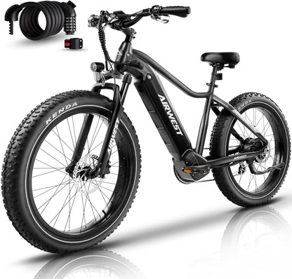 Electric Bike for Adults 750W Bafang Motor 28MPH Ebike with Removable 48V 15Ah LG Battery up to 50 Miles 26" Fat Tire Electric Mountain Bike Shimano 7