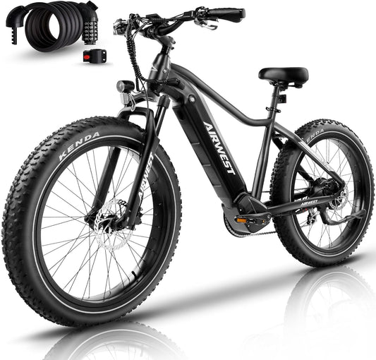 Electric Bike for Adults 750W Bafang Motor 28MPH Ebike with Removable 48V 15Ah LG Battery up to 50 Miles 26" Fat Tire Electric Mountain Bike Shimano 7