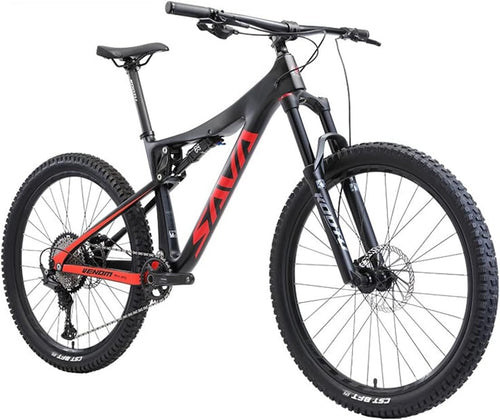 Carbon Fiber Mountain Bike Dual Suspension Bicycle, 17''/19'' Carbon Frame 27.5''/29'' Wheel Adult Mountain Bicycle with M6100 12 Speed Soft Tail All