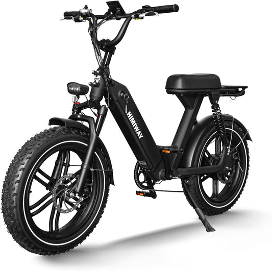Escape Pro 20X4 Fat Tire Electric Bike 750W Moped Ebike, 50 Miles 48V 17.5Ah Removable Battery, Full Suspension Step-Thru E-Bikes, 330Lbs Payload,