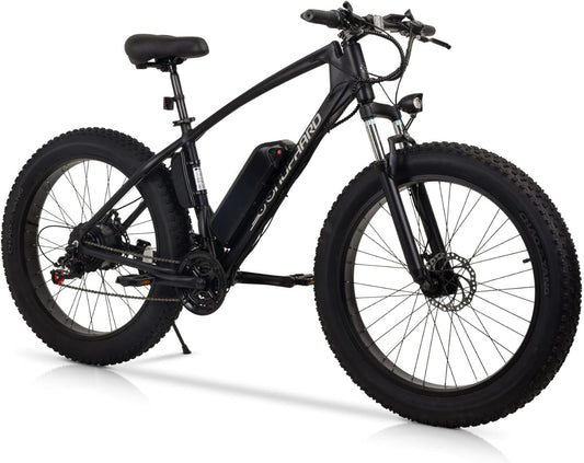 Electric Bike for Adults, 26" X 4" Fat Tire Ebike, 500W (Peak 750W) Mountain Electric Bicycles 20 MPH, 40 Miles 48V Li-Ion Battery, 21 Speed, Air