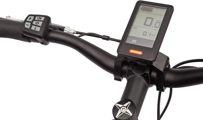 Voyageur Electric Bike, Mid-Drive, Large Step-Through Frame, Dark Blue