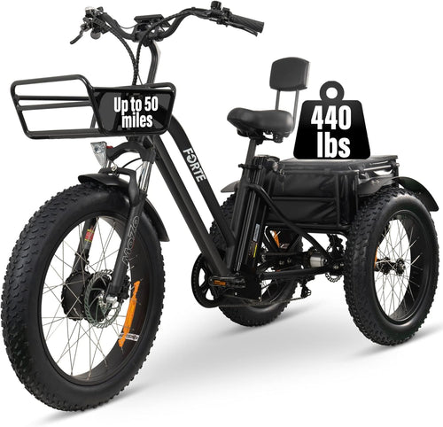 Electric Trike for Adults, 3 Wheel Motorized Bicycle with Big Wheels, Long Range Adult Tricycle up to 40 Miles, Foldable Three Wheel Bikes, 750W Motor