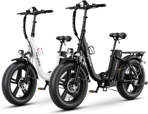Ranger Electric Bike for Adults 500W Foldable Ebike with 48V 15Ah Removable Battery, Hey Bike 20" X 4.0 Fat Tire Electric Bicycle Step-Thru Folding