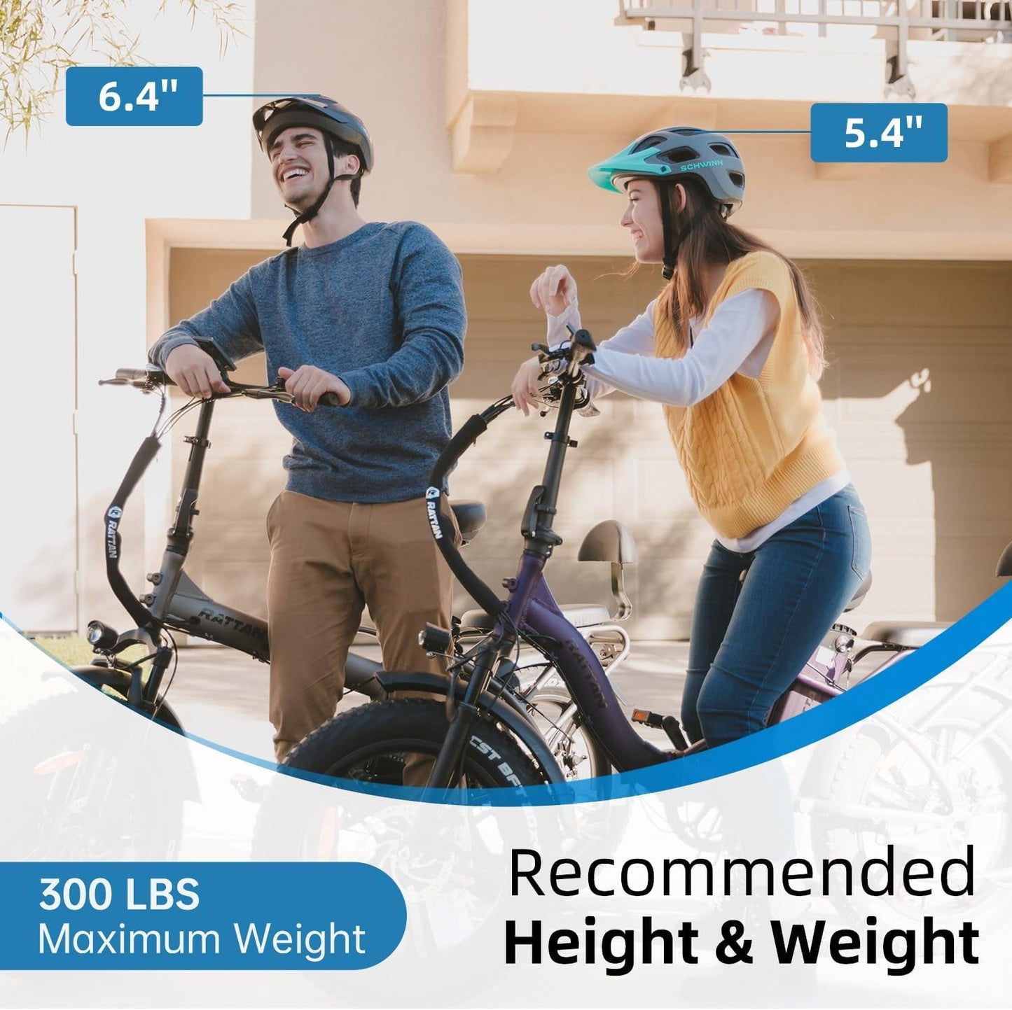 Rattan 750W Electric Bike for Adults 48V 13AH Removable Battery Foldable Electric Bikes LM/LF Pro Ebike 20" X 4.0 Fat Tire Electric Bicycles 2 Seater