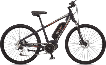 Voyageur Electric Bike, Mid-Drive, Large Step-Through Frame, Dark Blue
