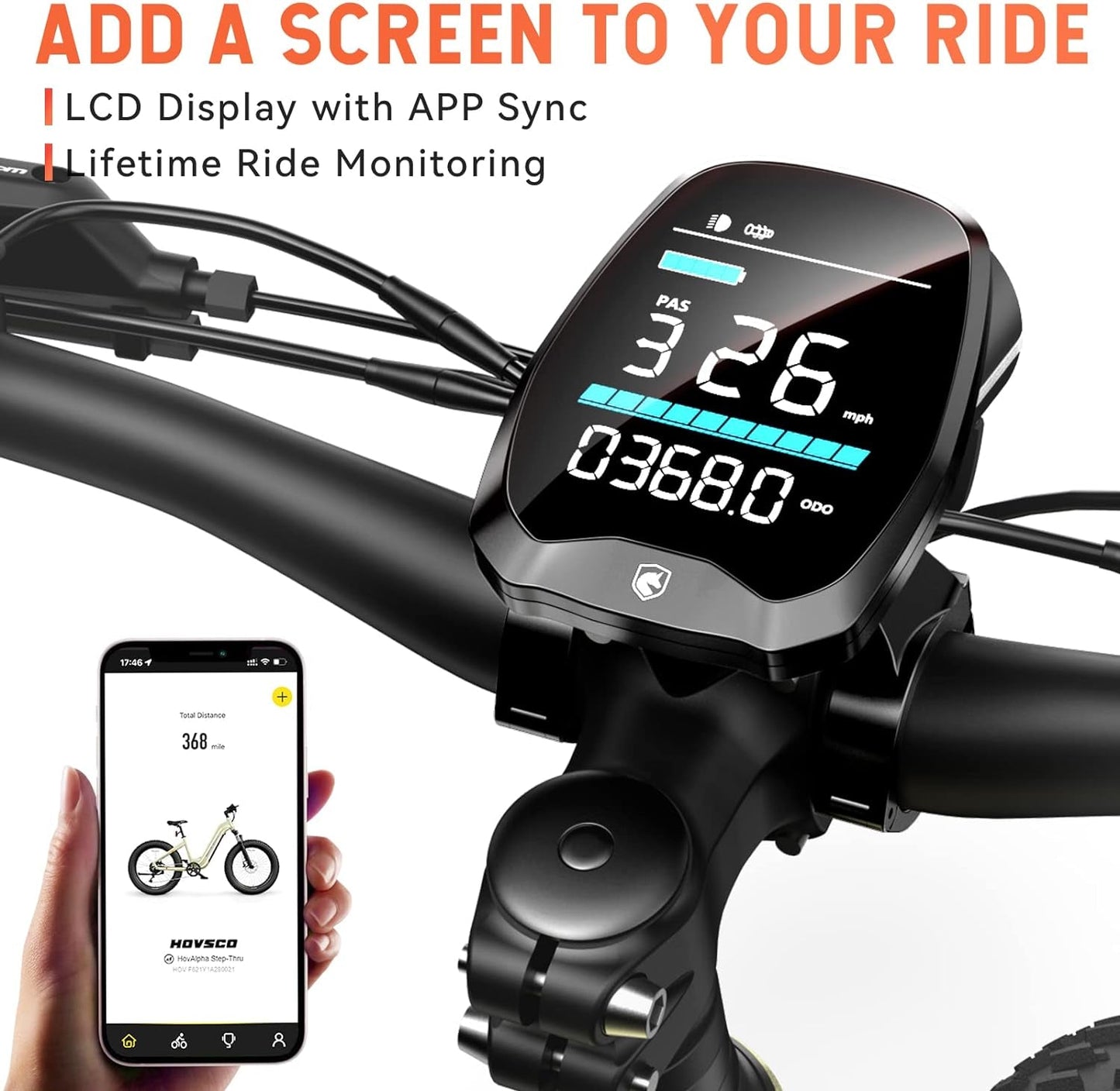 Electric Bike, 26"X 4" Fat Tire Ebike for Adults, 750W Motor Torque Sensor Mountain Bike 28Mph, 48V 20Ah Removable Battery 80Miles Adult Electric