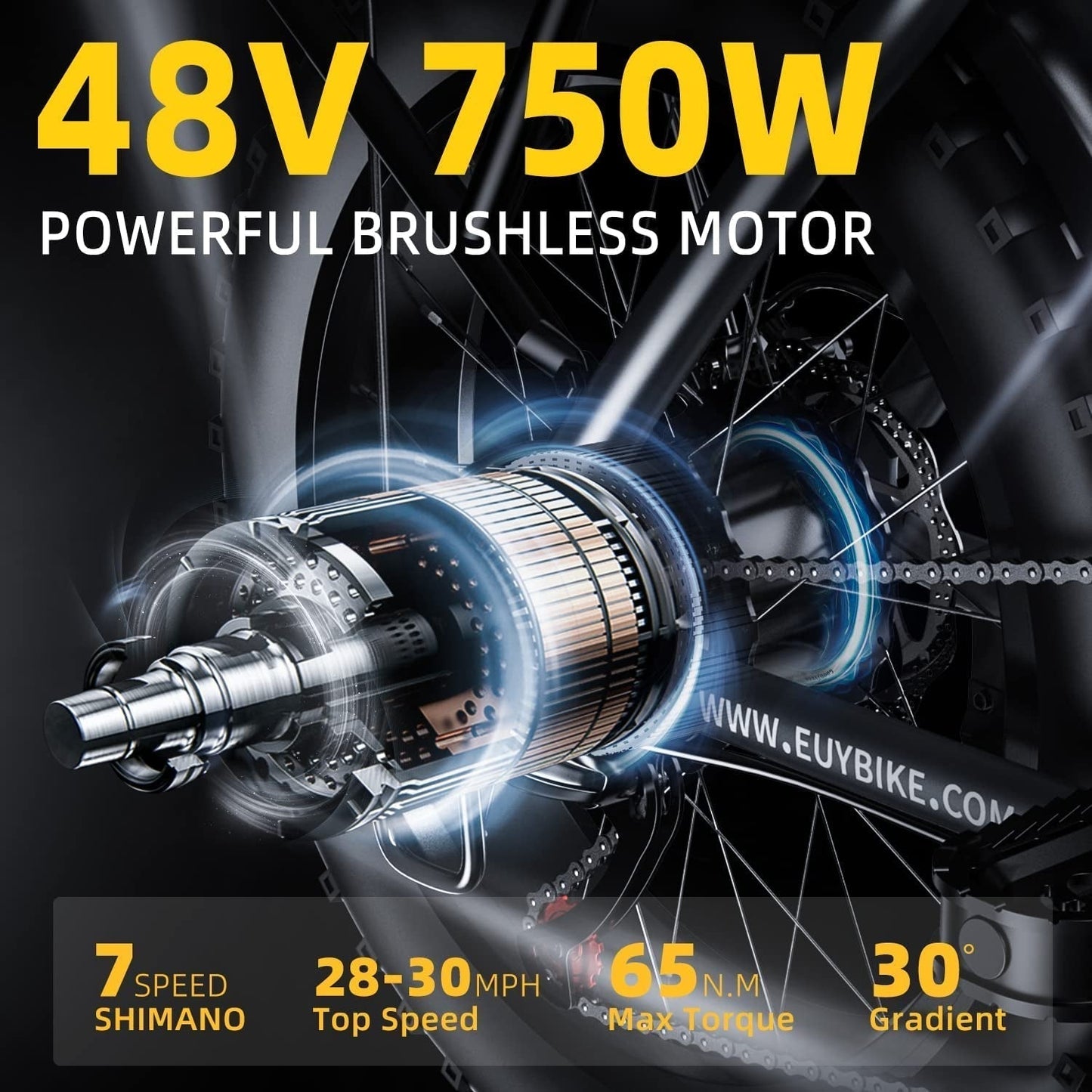 F7 Electric Bike for Adults,750W(Peak1000) Motor, 48V 16Ah Battery, 30Mph Folding Ebike, Step-Thru Frame, 20" Fat Tires,Perfect for Commuting,