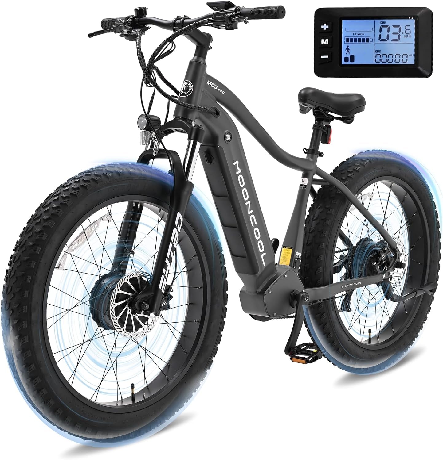 Electric Bike for Adults, 26" Fat Tire Electric Mountain Bikes, 1000W Electric Bicycles Peak 1500W Ebike, Electric Aluminum Frame off Road Bike with