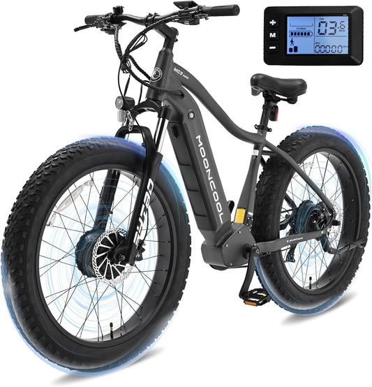Electric Bike for Adults, 26" Fat Tire Electric Mountain Bikes, 1000W Electric Bicycles Peak 1500W Ebike, Electric Aluminum Frame off Road Bike with