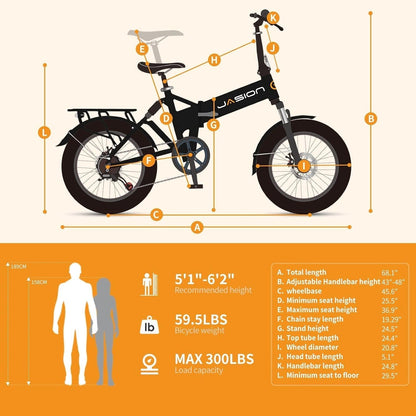 EB7 2.0 Electric Bike for Adults, 850W Peak Motor 28MPH Max Speed Folding Ebike, 48V 10AH Removable Battery, 20" Fat Tire with Dual Suapension,