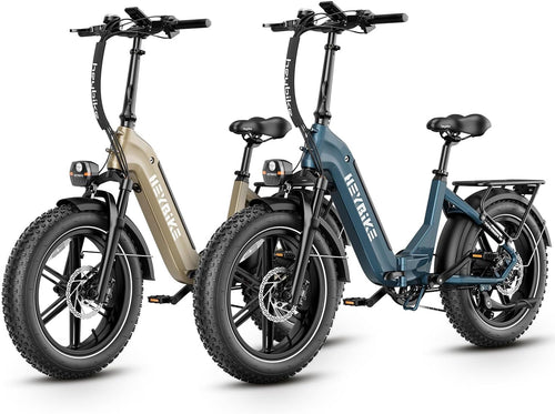 Ranger S Electric Bike for Adults, Foldable 750W Ebike, 20" X 4.0 Fat Tire Step-Thru Electric Bicycle, 48V 14.4AH Removable Battery Commuter E Bike,