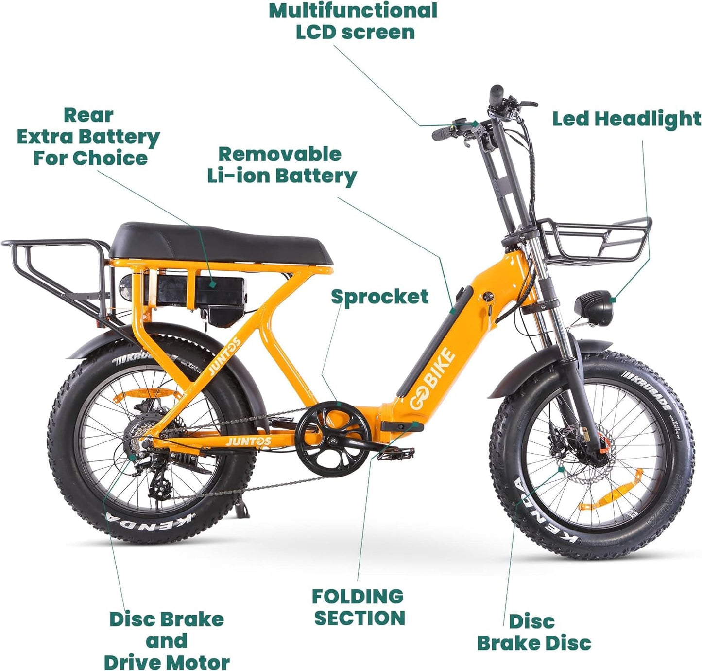Electric Bike, Foldable Electric Bike for Adults, Moped Style 20"X4" Fat Tire Electric Bike, Dual Removable Battery, up to 110 Miles Long Range