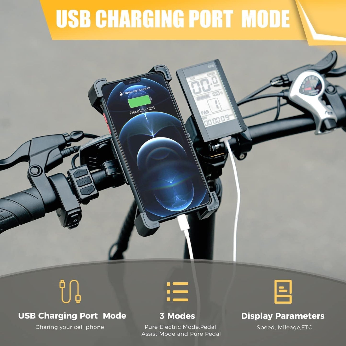 Cycfree Electric Bike for Adults up to 25MPH, 48V 20Ah Removable Battery Foldable Ebike with 750W Motor, 75 Miles Folding Ebikes for Adults 20" X 4.0"