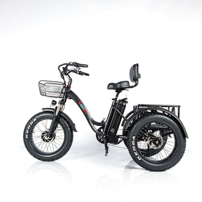 Alton Electric Trike Adult Tricycle Bike Fat Tire W/Cargo Basket - Electric Tricycle for Adults All-Terrain 500W Motor and 48V Lithium Rechargeable