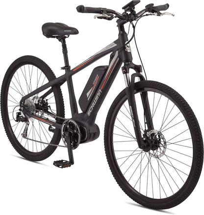 Voyageur Electric Bike, Mid-Drive, Large Step-Through Frame, Dark Blue