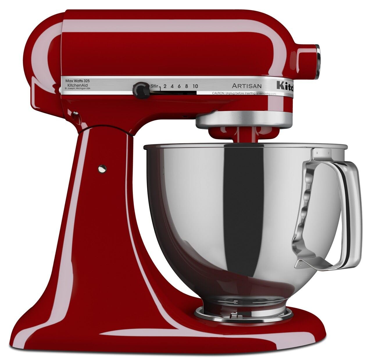 KitchenAid Artisan Series 5 Quart Tilt Head Stand Mixer, Metal, KSM150PS, Empire Red