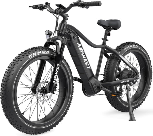 Electric Bike, 750W Bafang Motor 28MPH Ebikes for Adult, 26" Fat Tire Electric Bicycle with Removable 48V 15Ah LG Battery & Fast Charger, Shimano