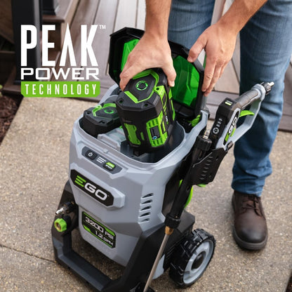 EGO HPW3200 3200 PSI 56-Volt Lithium-ion Cordless Pressure Washer with Multiple Power Mode and Peak Power, Battery and Charger not Included