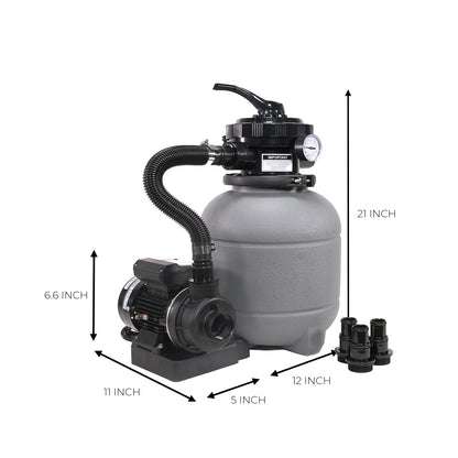 XtremepowerUS 12" Sand Filter for Above-Ground Swimming Pools Max 2