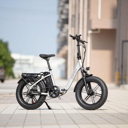 Gazelle Foldable Electric Bike for Adults,20"*4.0 Fat Tire Ebike with 750W Bafang Motor & 48V 15AH Samsung Removable Battery,Range 45 Miles Step-Thru