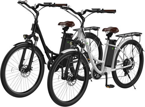 Electric Bike U2, 26" Electric Cruiser Bike 500W Ebike, 20MPH & 55 Miles Electric Bicycle for Adults, Professional 7 Speed and Dual Shock Absorber
