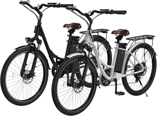 Electric Bike U2, 26" Electric Cruiser Bike 500W Ebike, 20MPH & 55 Miles Electric Bicycle for Adults, Professional 7 Speed and Dual Shock Absorber