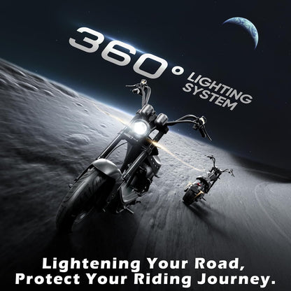 M1P PRO 4000W 49Mph Electric Motorcycle, 55 Miles 60V 42Ah Battery, One Extra 42Ah Spare Battery, Street Legal Electric Motorcycle for Adults