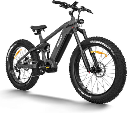Cobra Pro 26"X4.8" Fat Tire Electric Bike 1000W, 80MI Long Range with Four-Bar Linkage Suspension, 400Lb Payload, 25MPH, 10 Speed System