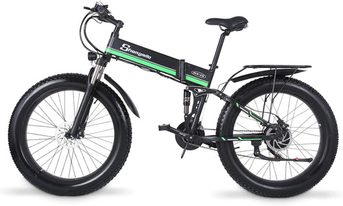 Electric Bike for Adults, 26'' Ebike with 1000W Motor, 25MPH Fat Tire Mountain E Bike with Removable 48V/12.8Ah Lithium Battery, Hydraulic Brake, Dual
