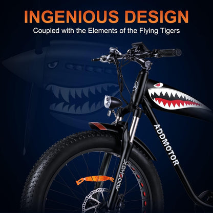 M-5500 Electric Bike for Men 26" Fat Tire E-Bike E Mountain Bikes Adults Electric, 1250W Motor 48V 17.5Ah Removable Battery, Hydraulic Disc Brakes, 7