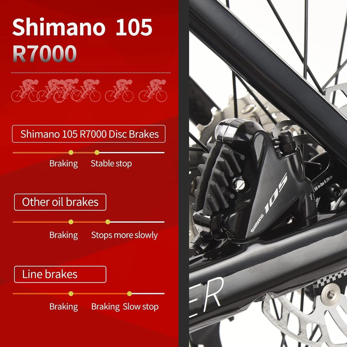 Carbon Road Bike, T800 Carbon Fiber Road Bicycle for Men and Women with Shimano R7020 Carbon Fiber Frame 700C Wheel 25C Tire Road Bike 22 Speed Disc