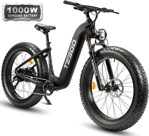 Electric Bike for Adults-20Ah Samsung Removable Battery 1000W Ebike 95NM Fat Tire Ebike 4.8“ Carbon Fiber Electric Mountain Bike with Oil Forks,The