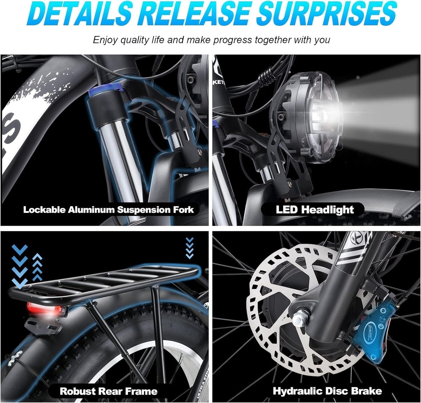 Keteles K800 1000W/2000W Electric Bike for Adults Dual Motor 26" Fat Tire Mountain Ebike 17.5Ah/23Ah Removable Lithium Battery Max 35Mph 60Miles